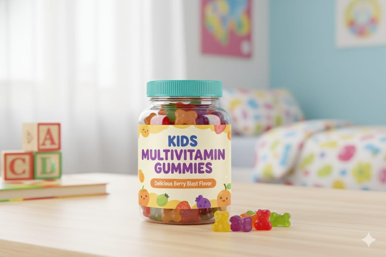 Art2Artist Kids Multivitamin Gummies – Unlock Your Inner Superhero! | Berry Blast Flavor