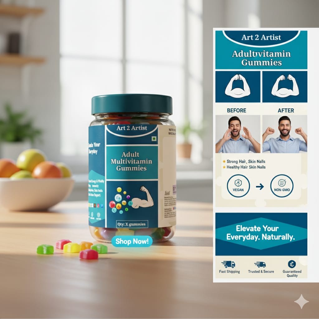 Art2Artist Adult Multivitamin Gummies – Elevate Your Everyday. Naturally.