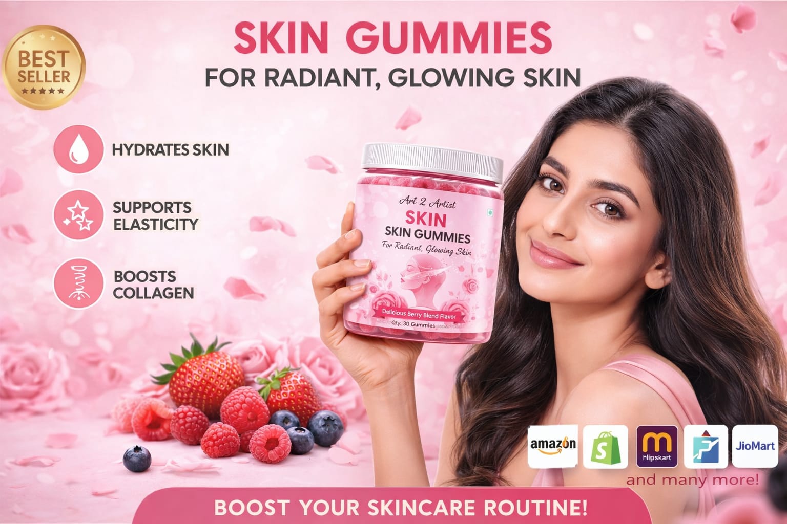 Art 2 Artist Skin Gummies – For Radiant, Glowing Skin