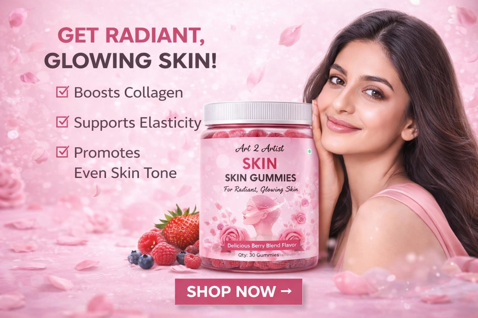 Art 2 Artist Skin Gummies – For Radiant, Glowing Skin