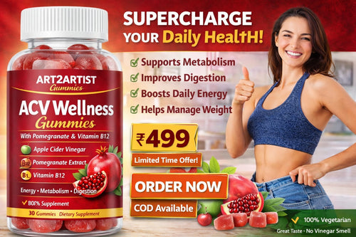 Art2Artist ACV Wellness Gummies – Supercharge Your Daily Health! 🍎