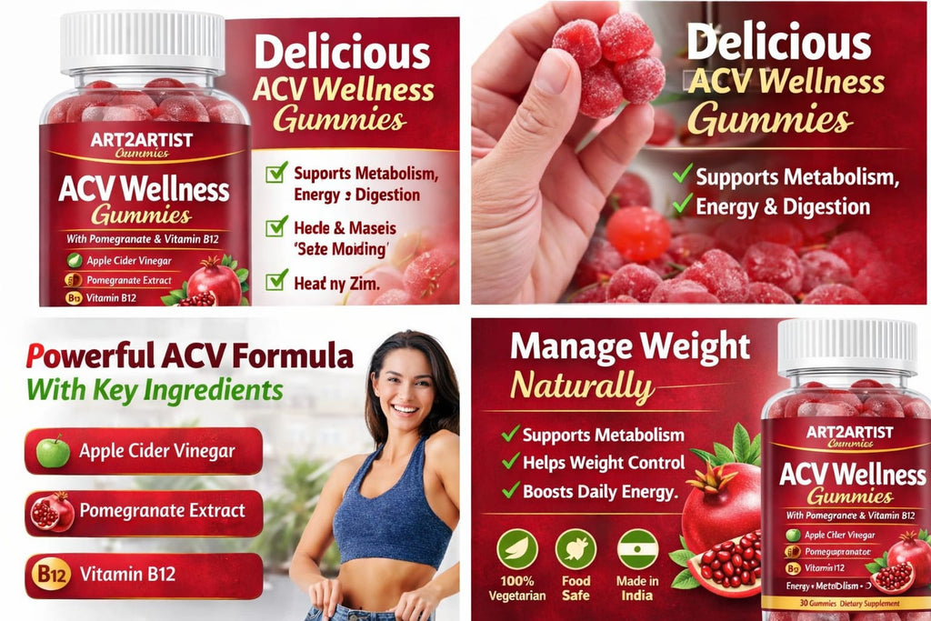 Art2Artist ACV Wellness Gummies – Supercharge Your Daily Health! 🍎