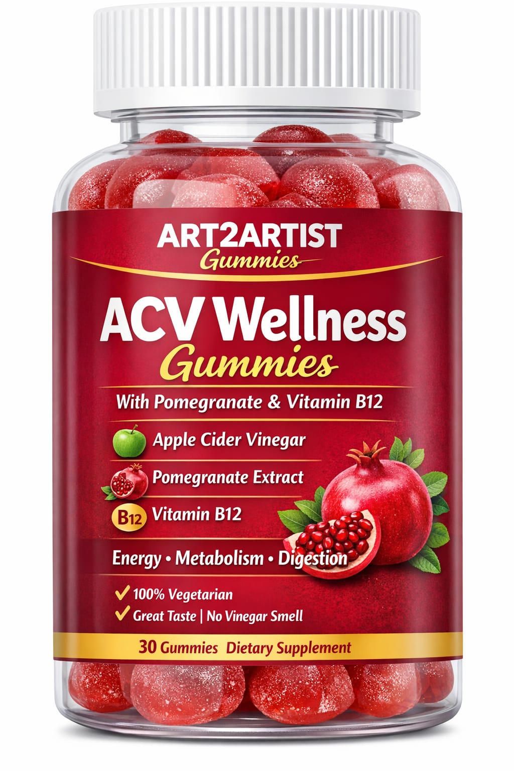 Art2Artist ACV Wellness Gummies – Supercharge Your Daily Health! 🍎